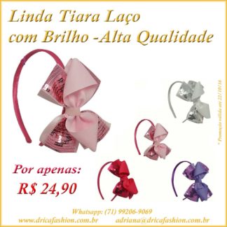 Tiara Laço Cores Diversas