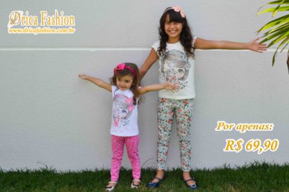 Conjunto Infantil Bata e Calça Legging DricaFashion