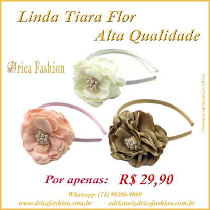 Tiara Flor Perolas